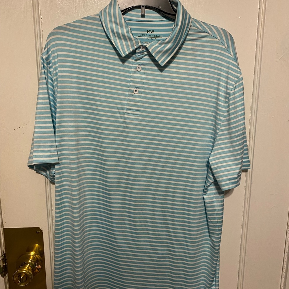 Blue Striped Men's Polo Shirt